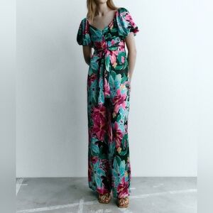 Zara floral jumpsuit